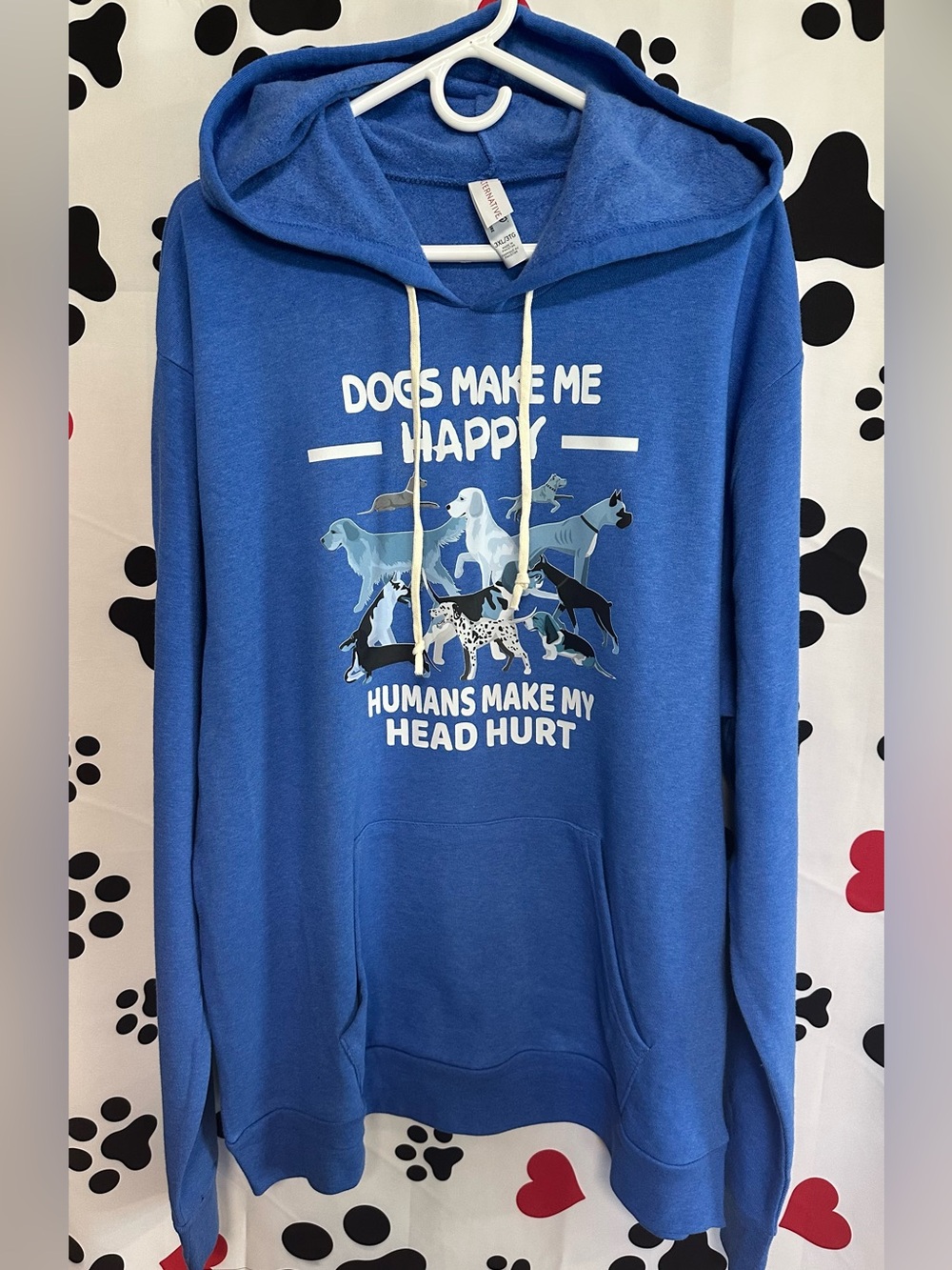 Dog Graphic Pullover Hoodie - NIP